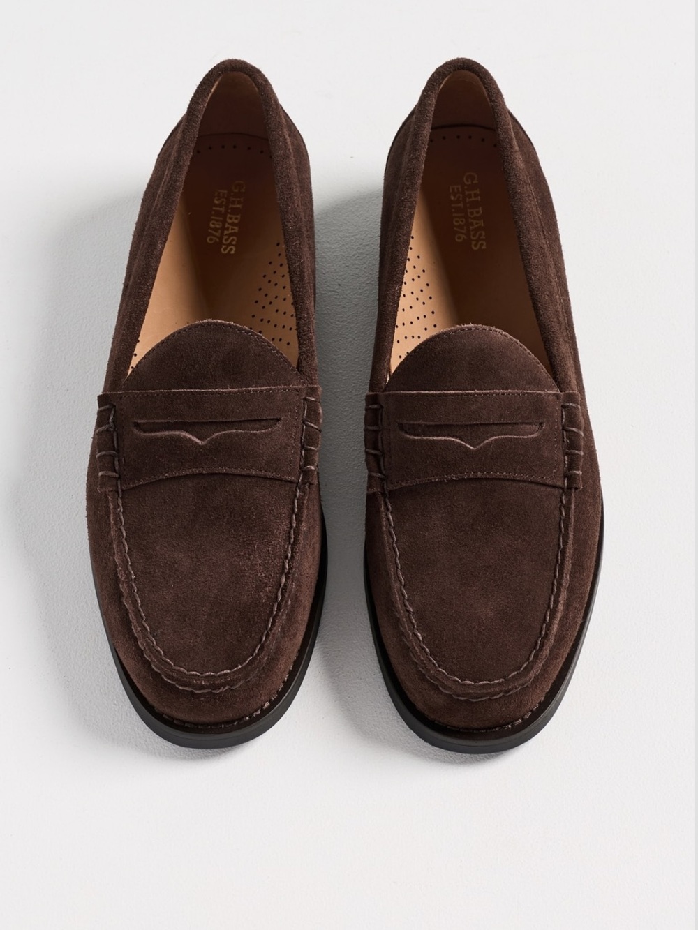 Men’s GH Bass Weejuns Berkeley Suede Loafers Brown US 10 euro 43